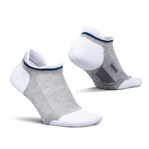 Feetures Elite Golf Max Cushion Tab Ankle Socks Navy Stroke M